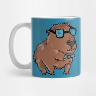 Capybara with bow tie and glasses Mug